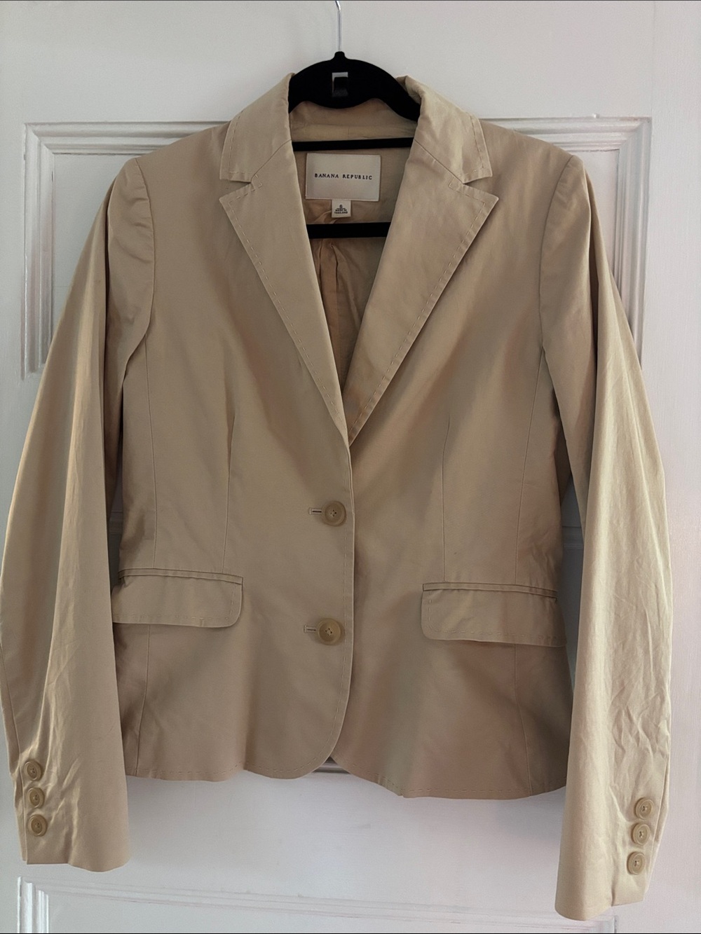 Banana Republic Beige Two-Button Women's Blazer